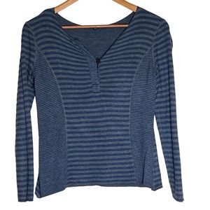 Lafayette 148 New York Size Small Striped Long Sleeve Top